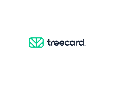 Tree Card Logo banking branding cards design flat modern simple tree
