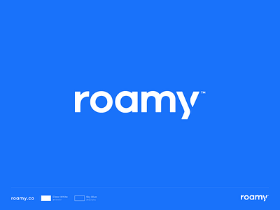 Roamy Logo brand branding design domain logo logotype modern sale simple vector