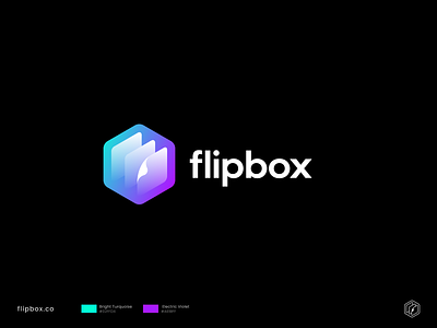 Flipbox Logo abstract box branding domain flip isometric logo modern sale timelapse vector web