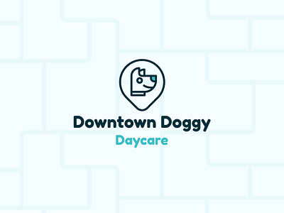 Downtown Doggy Daycare Redesign branding daycare design dog downtown logodesign logodesigns modern simple typography vector