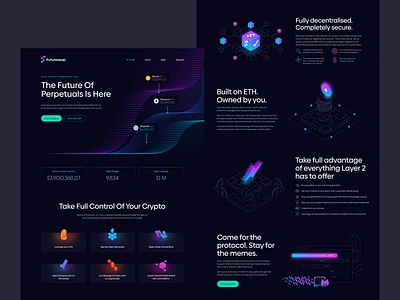 Futureswap Website bitcoin crypto crypto currency ethereum futureswap modern nft uiux website