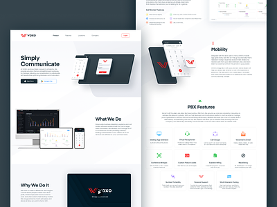 VOXO Web Design branding desing iconography illustration modern product simple uiux web web design