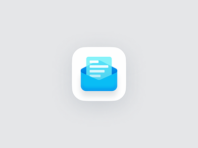 Skeuomorphic Email Icon app app icon email email icon icon ios learning skeuomorphic skeuomorphism tutorial