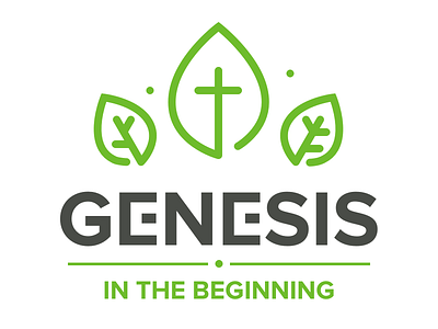 Genesis Logo bible branch christian church cross genesis leaf logo