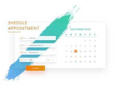 Schedule Appointment appointment art brush calendar card input