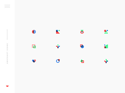 Abstract Icons abstract design flat icons illustration modern simple