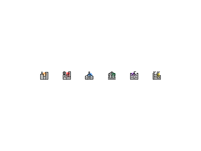 Line icons abstract building design flat icons illustration logo modern simple web