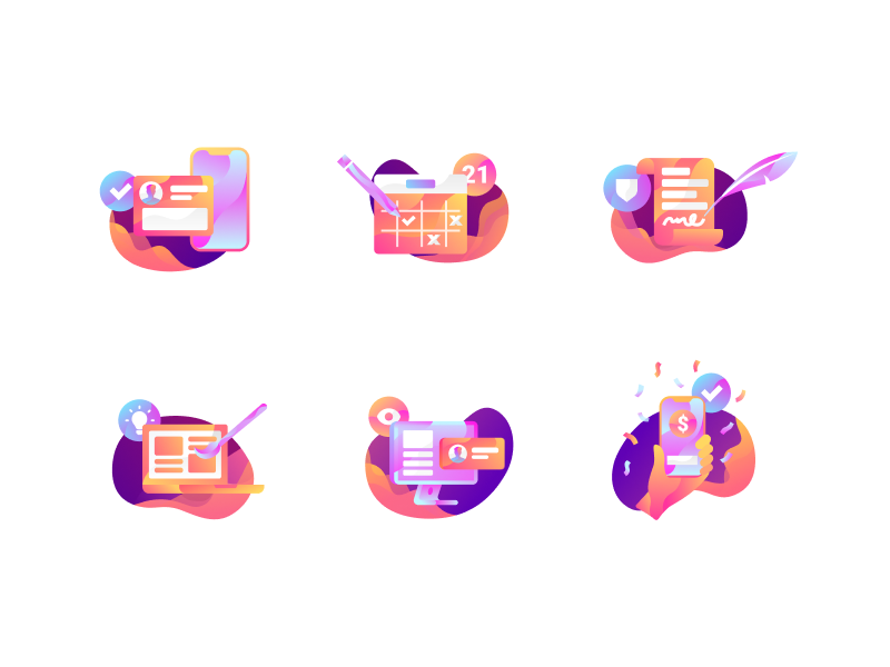 Illustration icon set