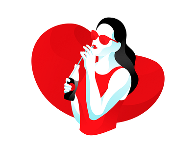 Drinking Coke abstract bright coke drinking flat girl icon illustration modern simple web
