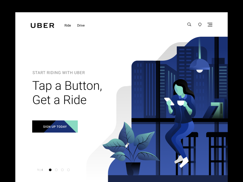 Uber splash page