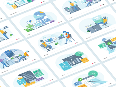 Illustration Project charts forms illustration logo mobile office people web workflow