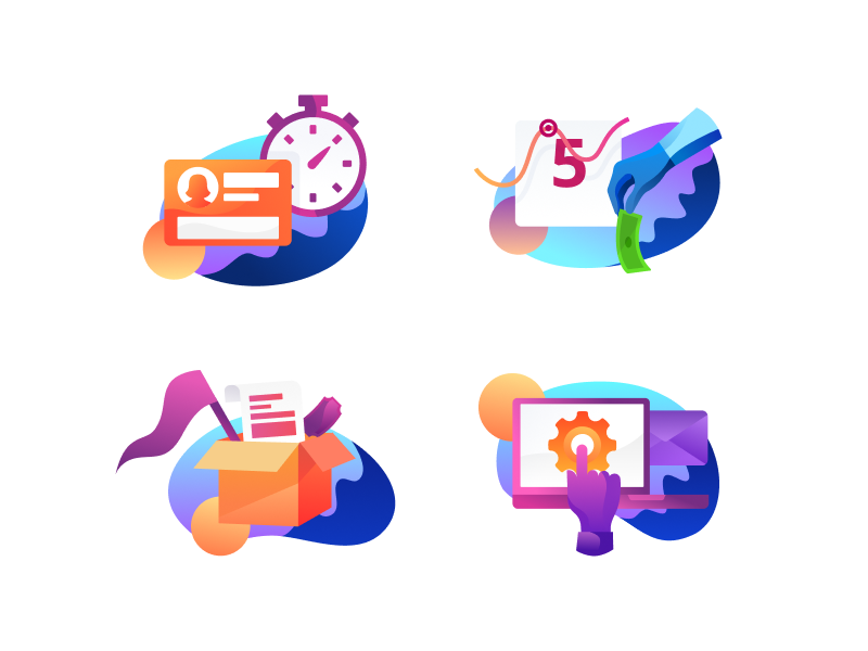 Campaign Illustrations website simple modern ux ui icon abstract illustration