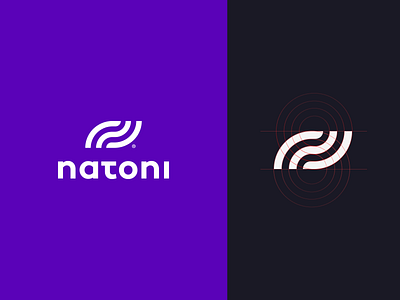 Natoni Logo abstract branding clean design logo modern simple