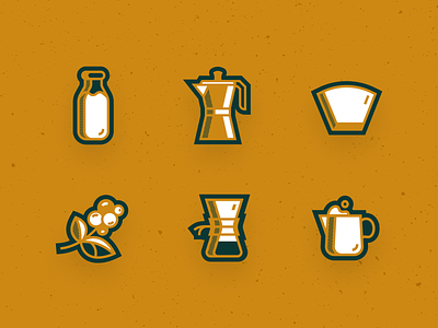 Coffee Stickers design icon illustration modern simple