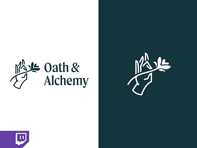 Oath & Alchemy abstract branding clean design flat logo modern simple