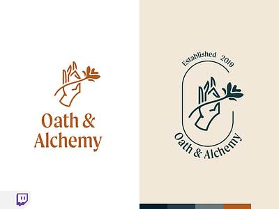 Oath & Alchemy Part 2 branding design flat logo modern stream twitch vector web website