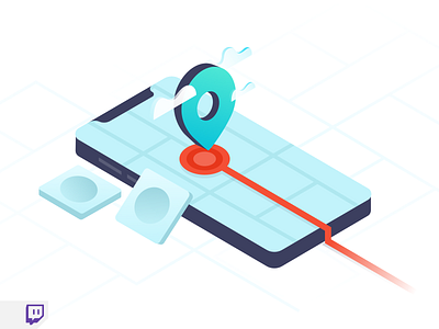 Isometric Tile Illustration abstract design illustration modern ui ux web website