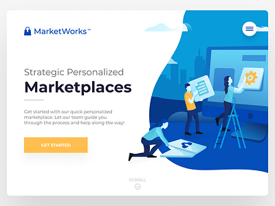 Personalized Marketplaces abstract design illustration logo modern simple web website