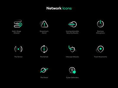 Network Icons hacker icons modern network simple tech