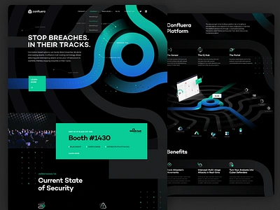 Confluera Website abstract dark dark ui developer hacker modern tech web website