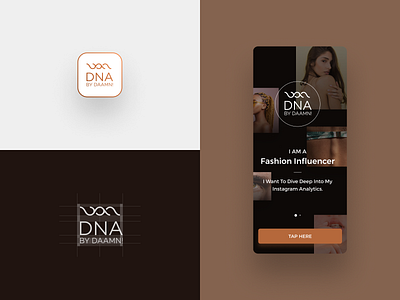 DNA Logo abstract branding chic design flat icon logo mark mobile modern