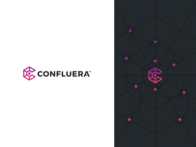 Confluera Concept abstract branding design flat identity logo mockups modern simple typography