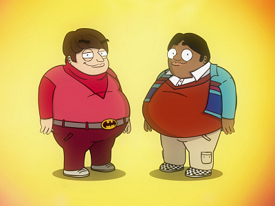 Heavy Raj & Howard - Big Bang Theory big bang theory characterdesign heavy howard illustrator raj vector