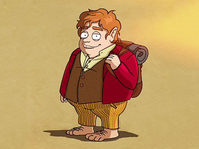 Bilbo Baggins | Lord of the Rings bilbo baggins cartoon character design digital art hobbit lord of the rings vector