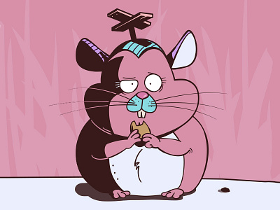 Say "hello" to Gretel character design cute hamster illustrator vector