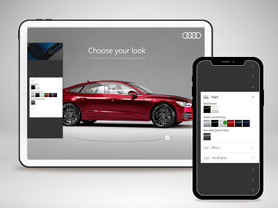 Audi configurator 3d animation app blender branding design graphic design illustration logo ui uidesign ux web webdesign website