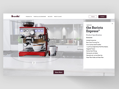 Breville - Barista express 3d animation app blender branding clean design ecommerce figma graphic design illustration logo ui