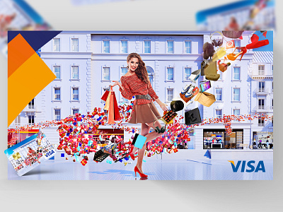 Visa - loteria nagród 3d animation app blender branding design graphic design icon illustration logo motion graphics render typography ui ux vector vray