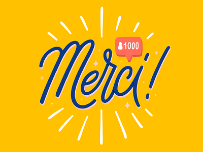 1000 followers followers font handlettering lettering letters merci thanks typography