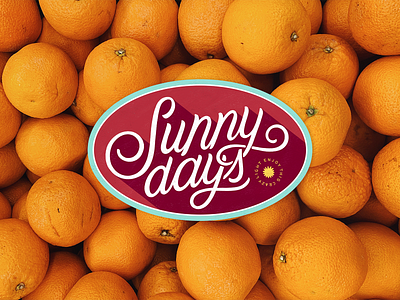 Sunnydays badge branding design font handlettering label lettering letters logo summer sunny typography