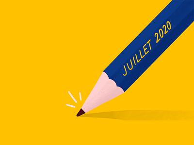 Juillet / July illustration lettering pencil typography write