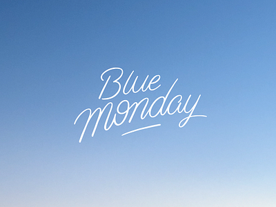 BlueMonday font handlettering lettering letters sky typography