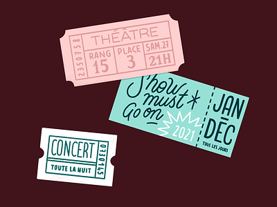 Advent Calendar - Illustration Day 5 lettering show theatre ticket typography