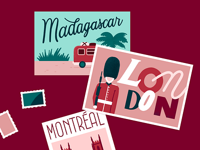 Advent Calendar - Illustration Day 20 font handlettering illustration lettering london madagascar montreal postcard stamp travel typography