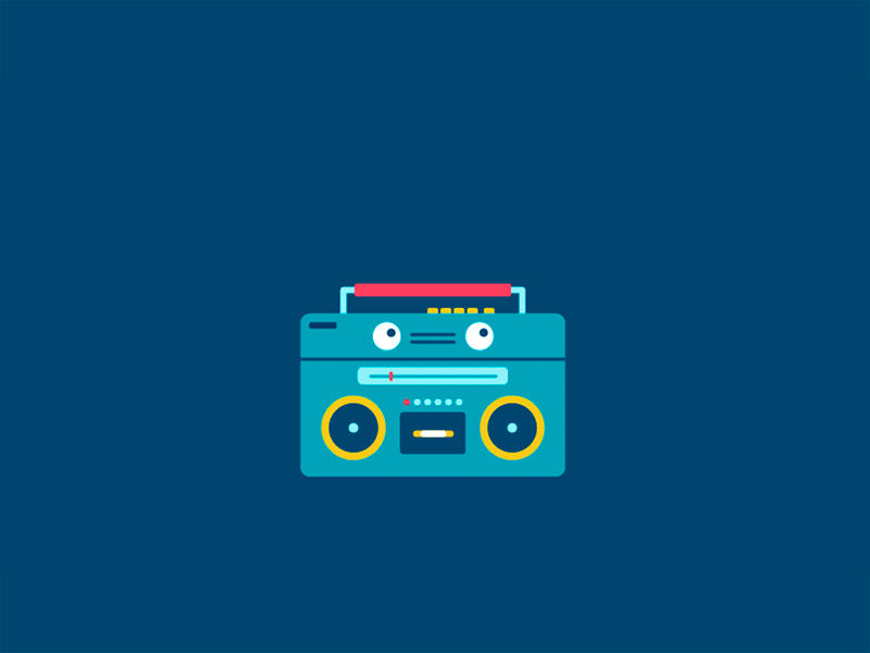 The dancing Boombox animation boombox dance dancing illustration motion music radio