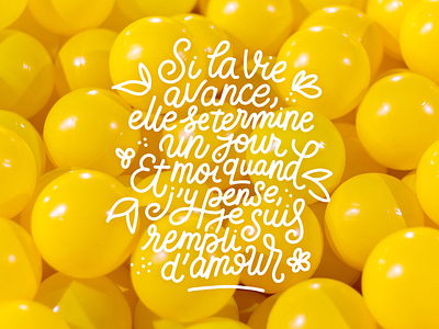 Si la vie avance - Boulevard des airs font handlettering lettering letters typography