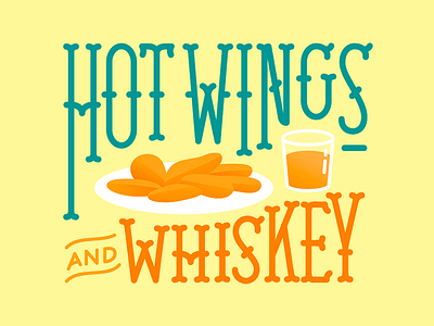 Nava3 chicken food handlettering illustration lettering letters typography vector whiskey wings