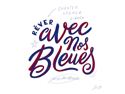 World Cup 2019 france handlettering lettering letters soccer typography