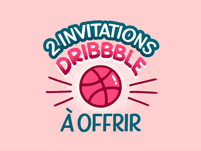 Dribbble Invites basketball dribbble handlettering illustration invites lettering letters sport typography