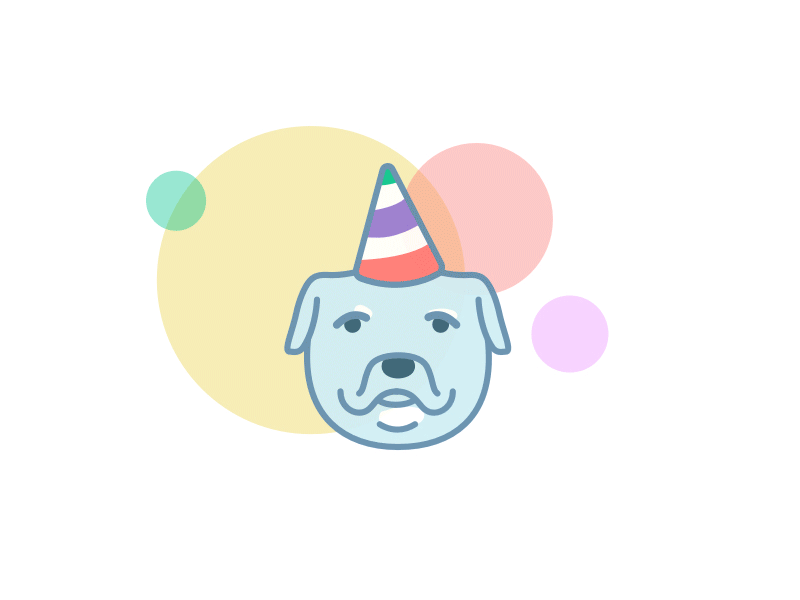 Illustration Exploration dog hat illustration party puppy web woof