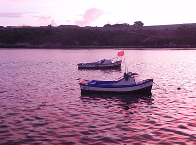 'Y' Names boats cuba photography pink sunrise violet water