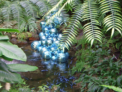 Blue Glass blue dale chihuly fish glass art miami photography pond water