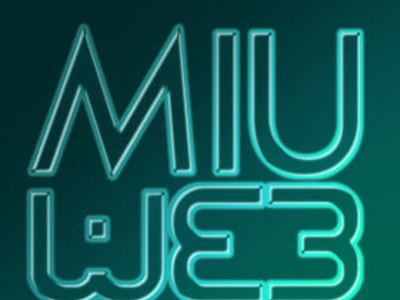 MIU Web Logo adobe photoshop blue bluegreen club futuristic graphic design green logo neon teal