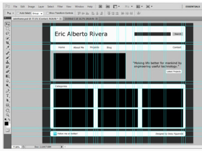 EricAlberto Website Wireframe