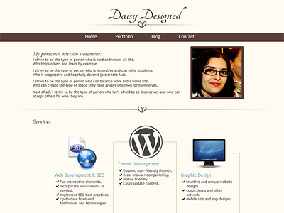 DaisyDesigned Website 1.0 (Wordpress Custom Theme)