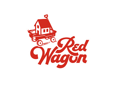 Red Wagon Logo Design branddesign branding flat logo logodesign